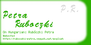 petra ruboczki business card